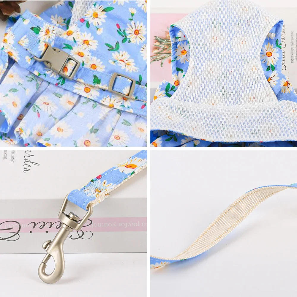 Floral Bowknot Clothes Cat & Small and Medium Dog Vest - PeticaDeals