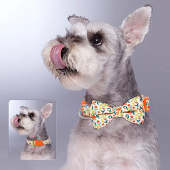 Flower Print Dog & Cats Collar With Bowknot Cute - PeticaDeals