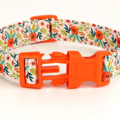 Flower Print Dog & Cats Collar With Bowknot Cute - PeticaDeals