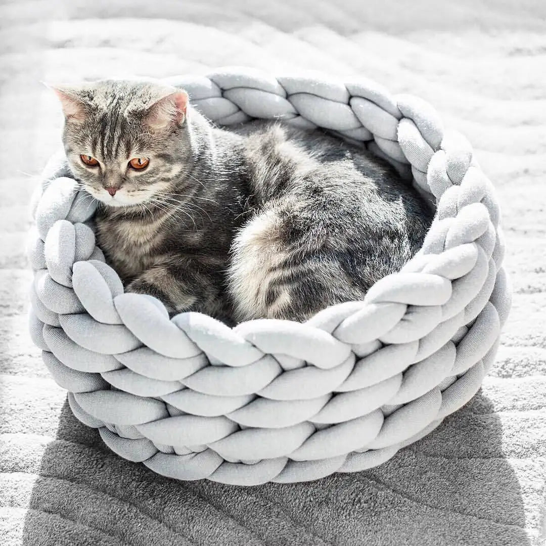 Fluffy Round Bed Soft Plush Pet - PeticaDeals