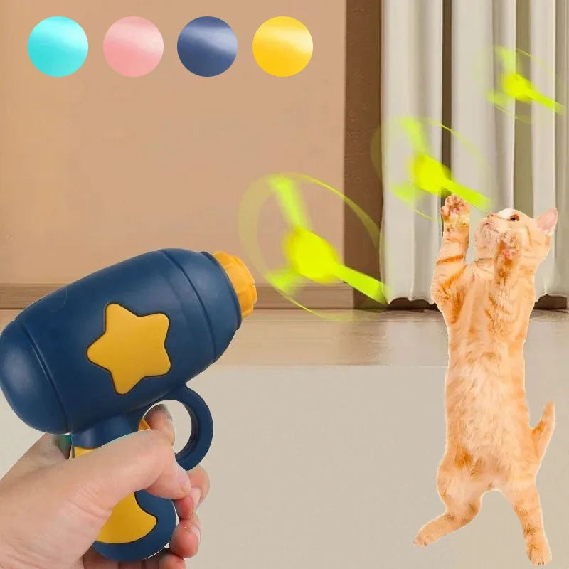 Flying Disc Shooting Gun Funny Cat Toy Interactive Launch Pet Training Toy For Kitten Mini - PeticaDeals