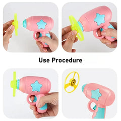 Flying Disc Shooting Gun Funny Cat Toy Interactive Launch Pet Training Toy For Kitten Mini - PeticaDeals
