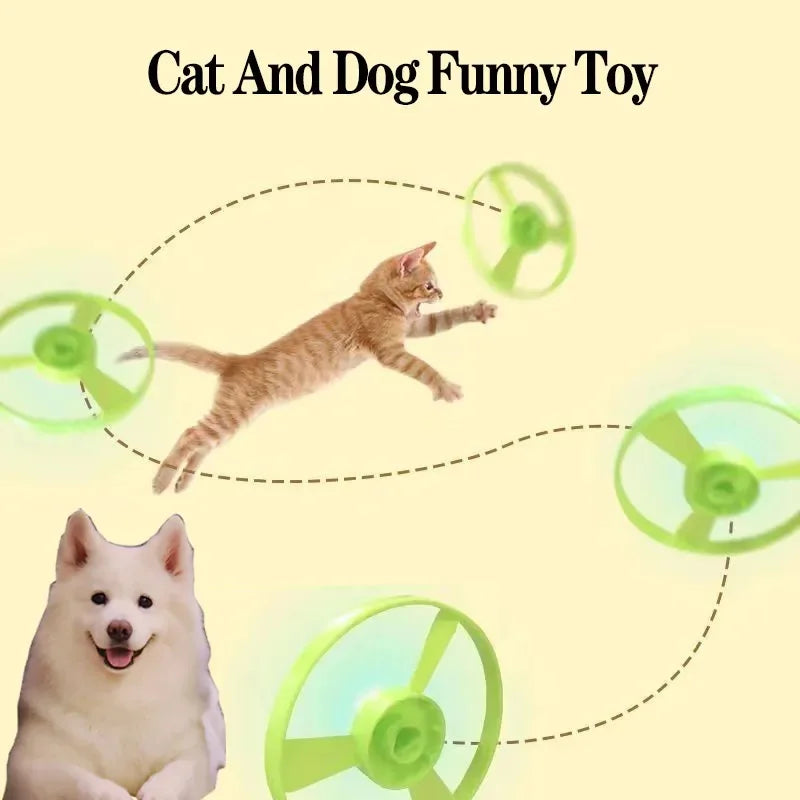 Flying Disc Shooting Gun Funny Cat Toy Interactive Launch Pet Training Toy For Kitten Mini - PeticaDeals