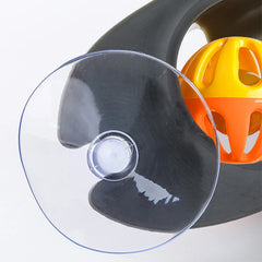 Foldable Track Bell Ball Cat Toy with Suction Cup Window Adsorption Glass Funny Cat Scratching Plastic Toys - PeticaDeals