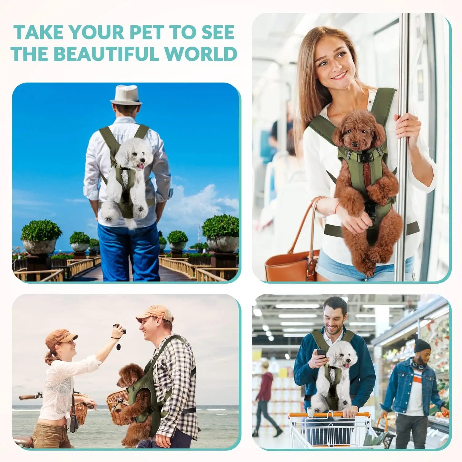 Front Carrier Backpacks Adjustable For Cats & Small Dogs - PeticaDeals