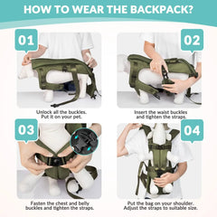 Front Carrier Backpacks Adjustable For Cats & Small Dogs - PeticaDeals