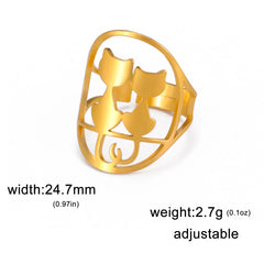 Full Moon Cat Ring for Girl Out Cute Kitten Ring Fashion Stainless Steel Jewelry - PeticaDeals