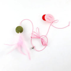 Funny Cat Toys Hanging Retractable Elastic Rope Swing Hanging Door Windows Interactive Toys Playing Indoors - PeticaDeals