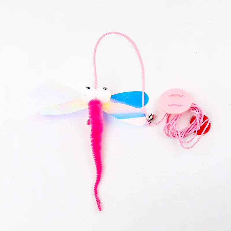 Funny Cat Toys Hanging Retractable Elastic Rope Swing Hanging Door Windows Interactive Toys Playing Indoors - PeticaDeals