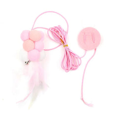 Funny Cat Toys Hanging Retractable Elastic Rope Swing Hanging Door Windows Interactive Toys Playing Indoors - PeticaDeals