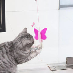 Funny Cat Toys Hanging Retractable Elastic Rope Swing Hanging Door Windows Interactive Toys Playing Indoors - PeticaDeals