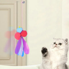 Funny Cat Toys Hanging Retractable Elastic Rope Swing Hanging Door Windows Interactive Toys Playing Indoors - PeticaDeals