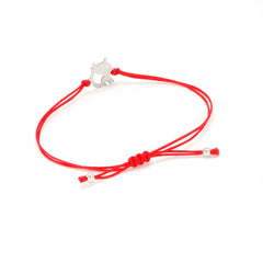 Gold-plated Stainless Steel Delicate Polished Cute Cat Charm Bracelet Women Fashion Red String - PeticaDeals