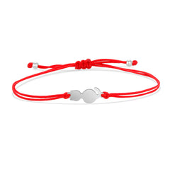 Gold-plated Stainless Steel Delicate Polished Cute Cat Charm Bracelet Women Fashion Red String - PeticaDeals