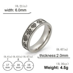 Gold Color Hearts Cat Paws Women's Ring Stainless Steel - PeticaDeals