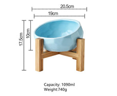 Bowl Oblique Pet Feeder Large Capacity High Foot Oblique - PeticaDeals