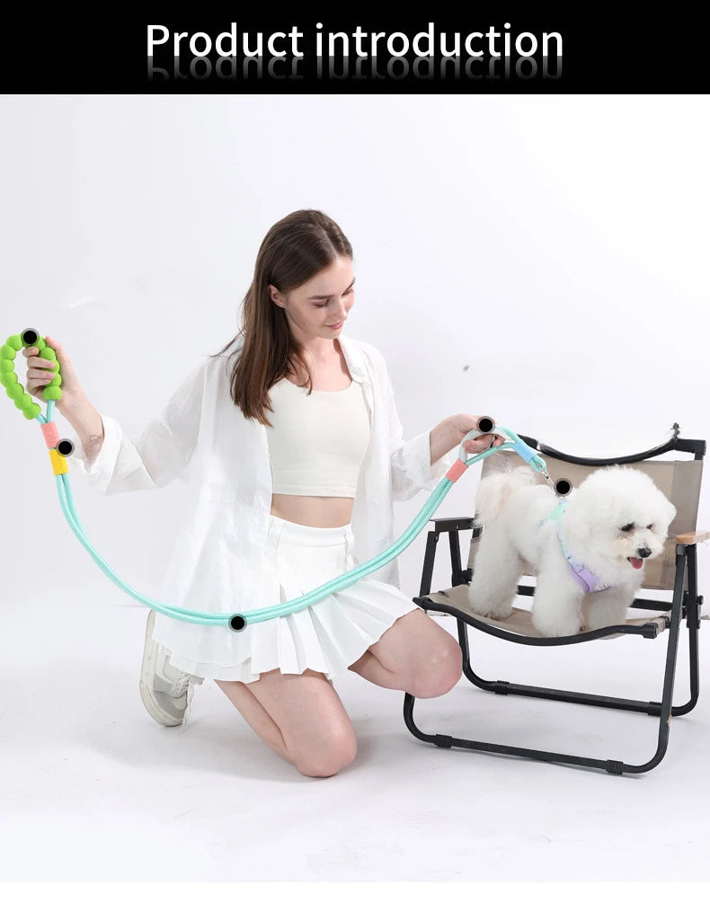 Hand Free Dog Leash for Pet Walking Running Adjustable  Waist Belt Chest Strap - PeticaDeals