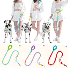 Hand Free Dog Leash for Pet Walking Running Adjustable  Waist Belt Chest Strap - PeticaDeals