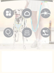 Hand Free Dog Leash for Pet Walking Running Adjustable  Waist Belt Chest Strap - PeticaDeals