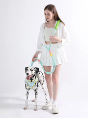 Hand Free Dog Leash for Pet Walking Running Adjustable  Waist Belt Chest Strap - PeticaDeals