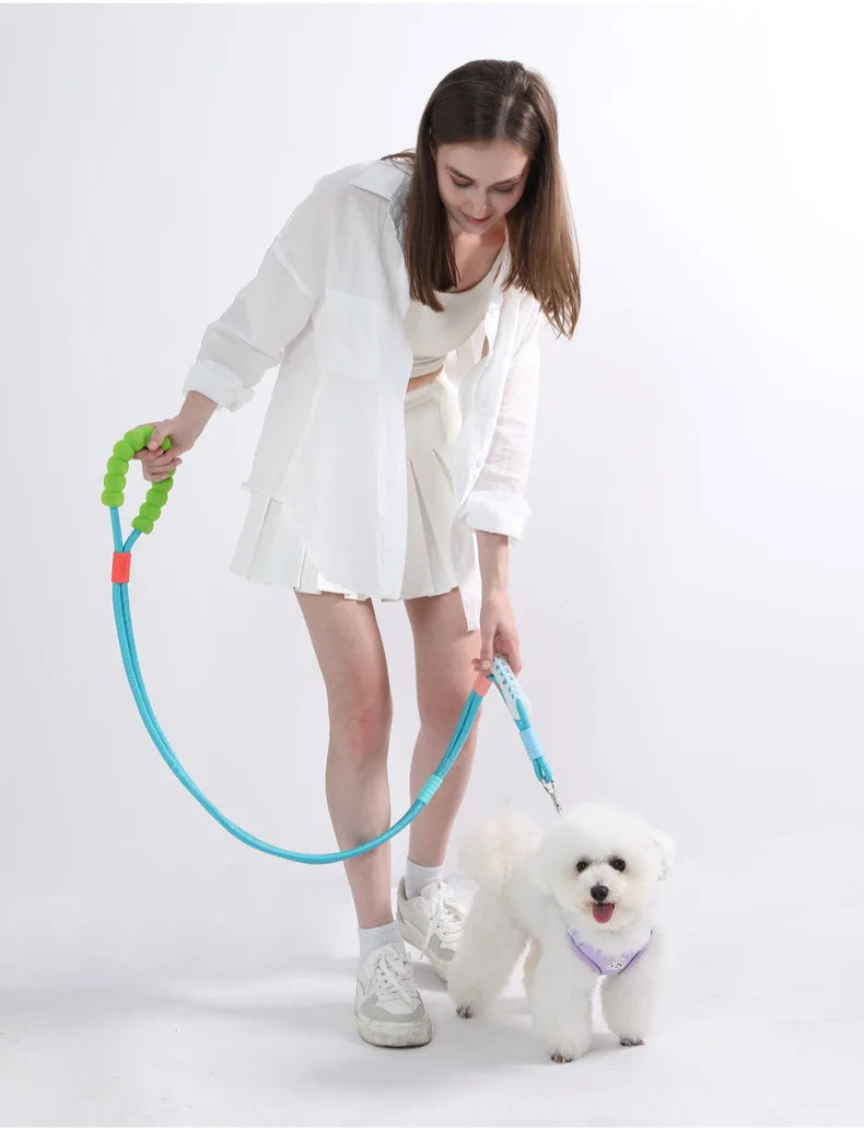 Hand Free Dog Leash for Pet Walking Running Adjustable  Waist Belt Chest Strap - PeticaDeals