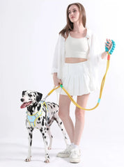 Hand Free Dog Leash for Pet Walking Running Adjustable  Waist Belt Chest Strap - PeticaDeals