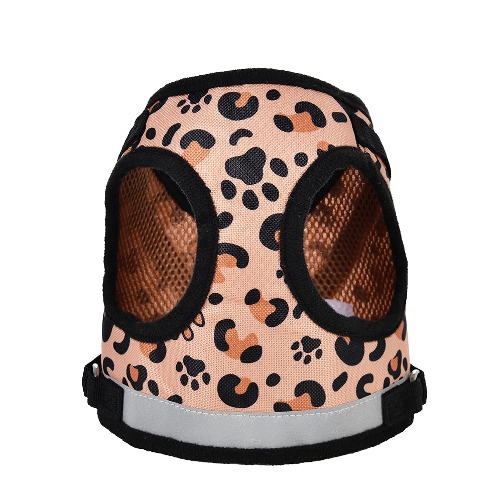 Harness Adjustable Nylon Chest Strap Leopard - PeticaDeals
