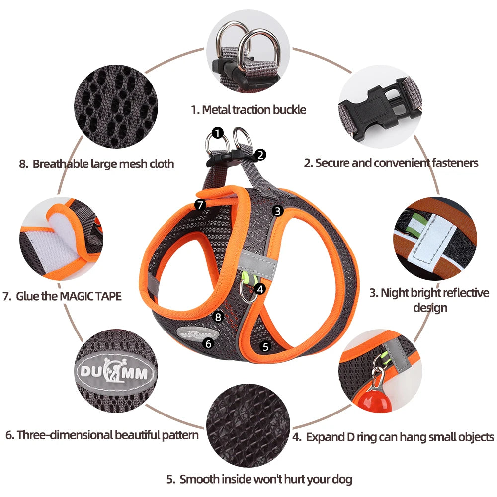 Harness Leash Breathable Pet Chest Strap - PeticaDeals