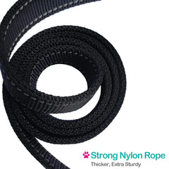 Heavy-Duty Reflective Nylon Dog Leash with Padded Handle - PeticaDeals