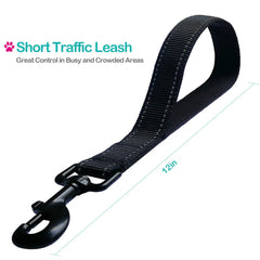 Heavy-Duty Reflective Nylon Dog Leash with Padded Handle - PeticaDeals