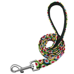 Heavy Duty Dog Leash Rope Nylon Printed Pet Dogs Walking - PeticaDeals