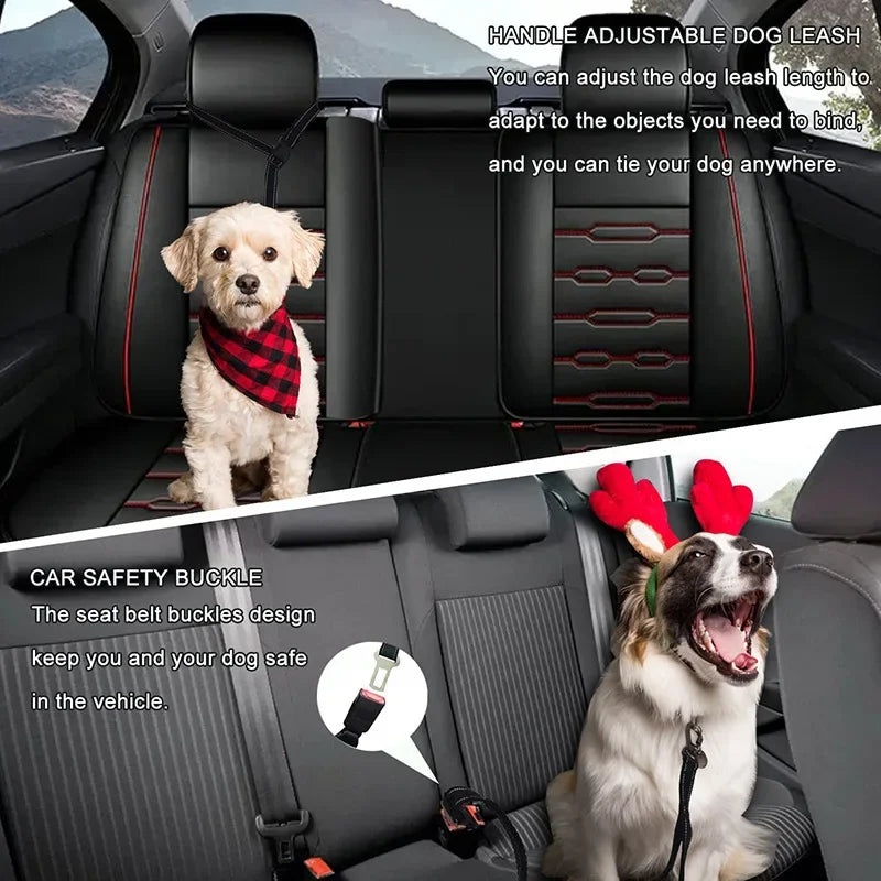 Heavy Duty Dog Leash with Car Harness and Comfortable Padded Handle and Highly Reflective - PeticaDeals