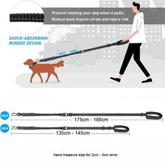 Heavy Duty Dog Leash with Car Harness and Comfortable Padded Handle and Highly Reflective - PeticaDeals