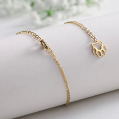 Fashion Animal Paw Hollow Pendant Necklace for Women
