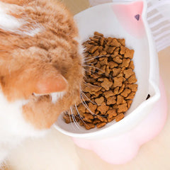 High-Foot Ceramic Lucky Cat Bowl Dog Food Bowl for Cats and Dogs - PeticaDeals