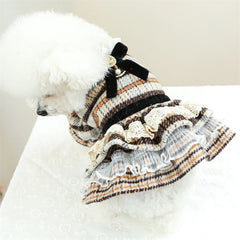 High Collar Small Dog & Cats Clothes Plaid Woolen - PeticaDeals