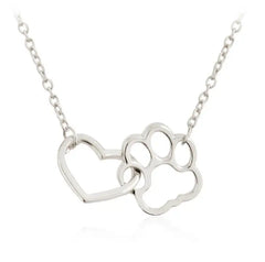 Hollow Pet Paw Footprint Necklace Cute for Women Jewelry Necklace - PeticaDeals