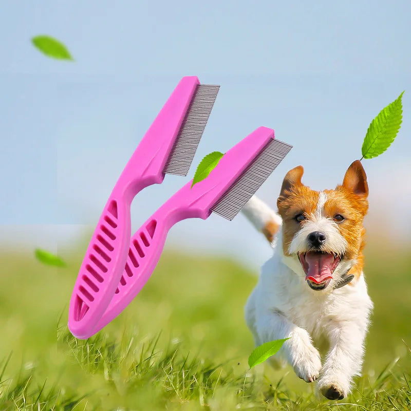 Home Pet Animal Care Comb Protect Flea Comb For Cat Dog Pet Stainless - PeticaDeals