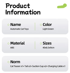 Intelligent Interactive Cat Toy Mobile Activation Wake-Up Earthworm Pole Toy with Tail Automatic Popping Hole Interactive - PeticaDeals