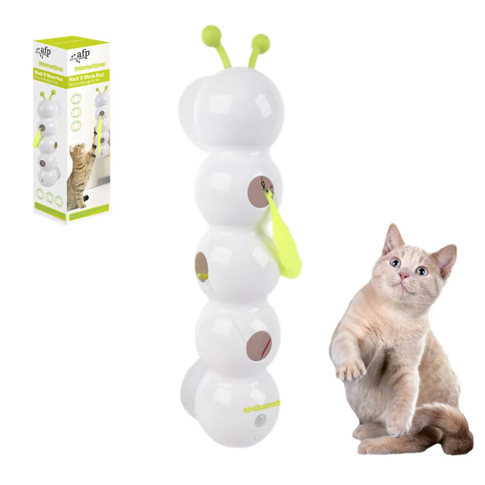 Intelligent Interactive Cat Toy Mobile Activation Wake-Up Earthworm Pole Toy with Tail Automatic Popping Hole Interactive - PeticaDeals