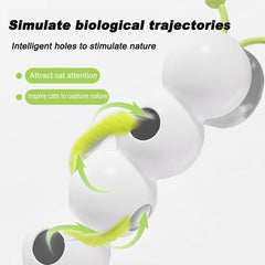 Intelligent Interactive Cat Toy Mobile Activation Wake-Up Earthworm Pole Toy with Tail Automatic Popping Hole Interactive - PeticaDeals