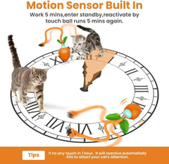 Interactive Cat Toy 3 Working Modes Irregular Motion Trajectory Cat Toys for Indoor Cats Self Play - PeticaDeals