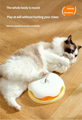 Interactive Cat Toy Food Dispenser Ball with Feather Teaser Stick Fun Play Wheel for Kittens - PeticaDeals
