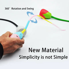 Interactive Cat Toy USB Electric Intelligent Rolling Ball Toy Cats Pet Silicone Automatic Rotate Mouse - PeticaDeals