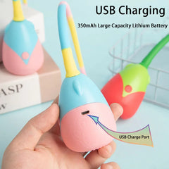Interactive Cat Toy USB Electric Intelligent Rolling Ball Toy Cats Pet Silicone Automatic Rotate Mouse - PeticaDeals