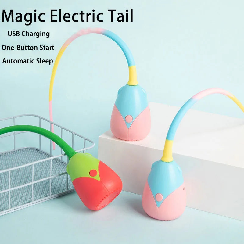 Interactive Cat Toy USB Electric Intelligent Rolling Ball Toy Cats Pet Silicone Automatic Rotate Mouse - PeticaDeals