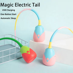 Interactive Cat Toy USB Electric Intelligent Rolling Ball Toy Cats Pet Silicone Automatic Rotate Mouse - PeticaDeals