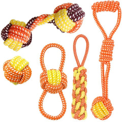Interactive Cotton Rope Dog Toys Bite-Resistant Pet - PeticaDeals