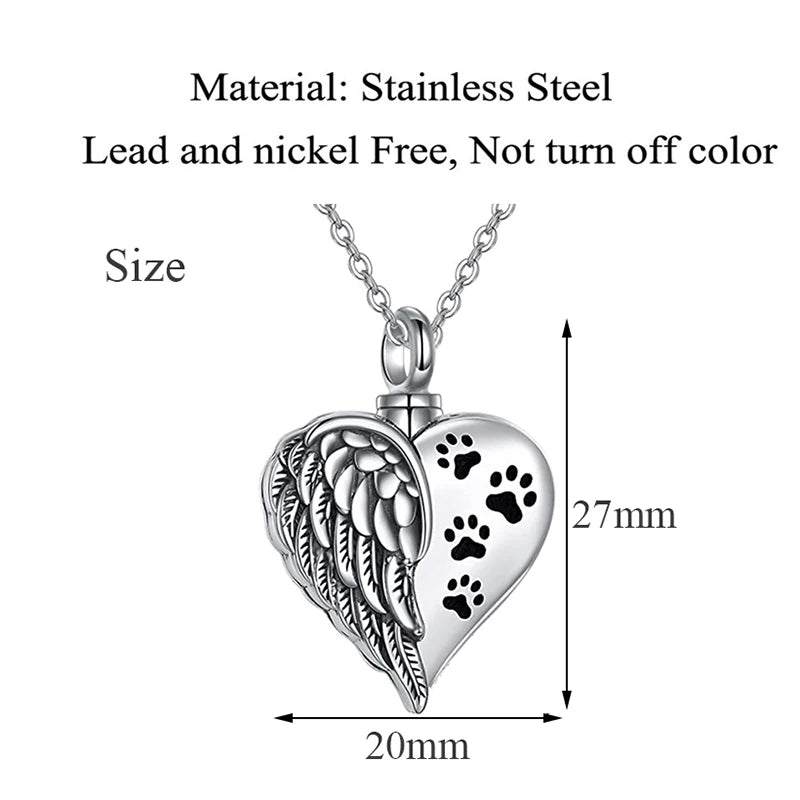 Jewelry Necklace for Heart-Shaped Angel Wing - PeticaDeals