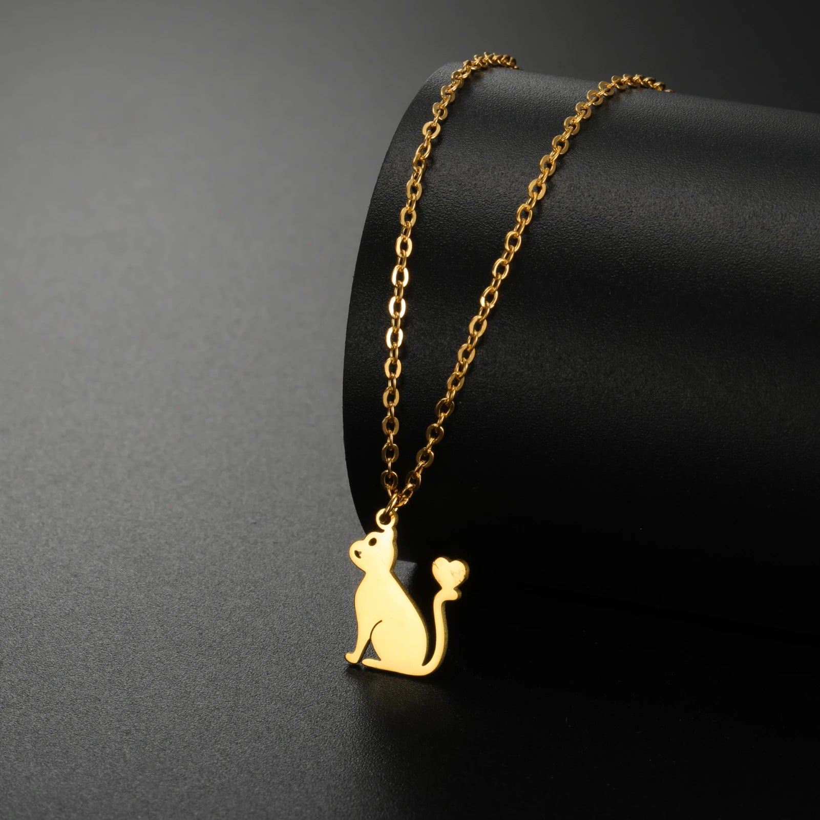 Kitten Cat Necklace For Women Men Stainless Steel Kawaii Cute - PeticaDeals